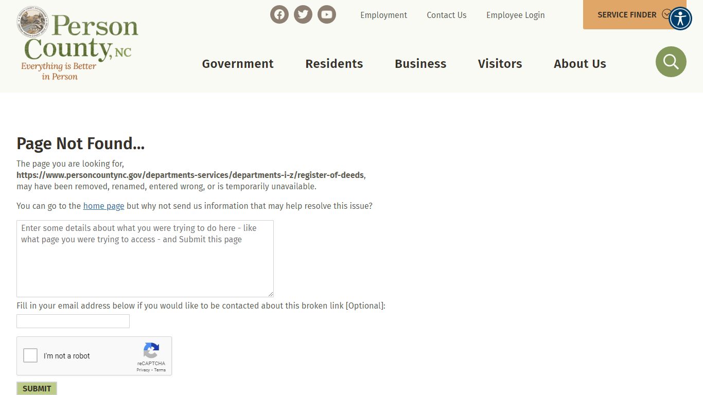 Register of Deeds - Person County, NC